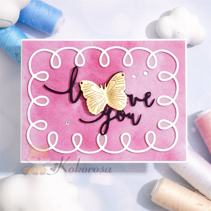 Kokorosa Metal Cutting Dies with Love You Butterfly