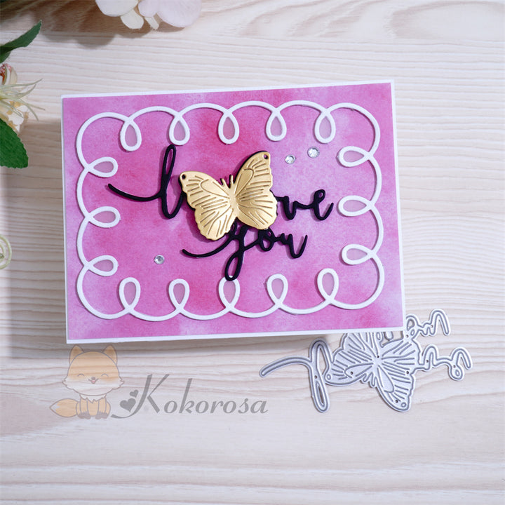 Kokorosa Metal Cutting Dies with Love You Butterfly