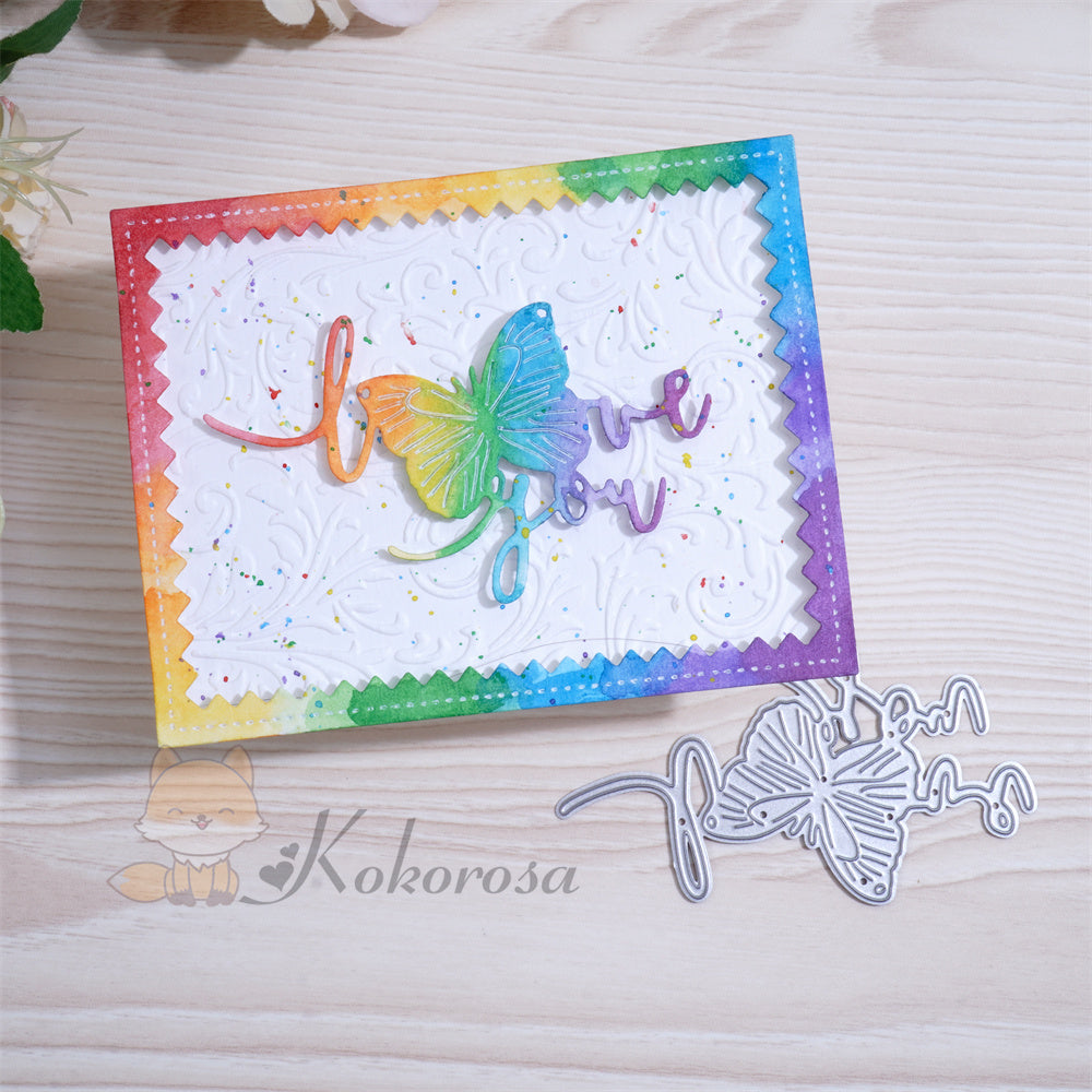 Kokorosa Metal Cutting Dies with Love You Butterfly