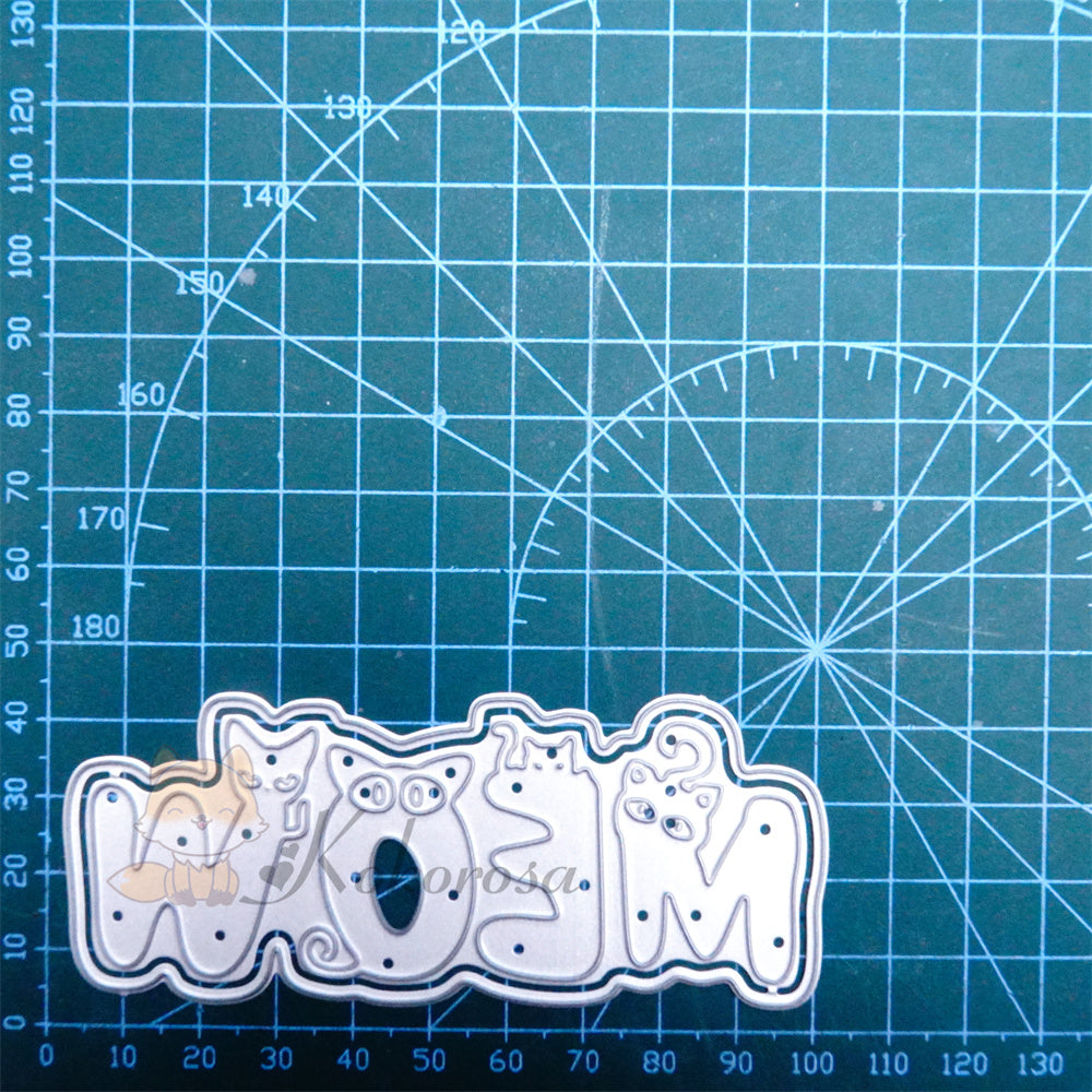 Kokorosa Metal Cutting Dies with MEOW Word