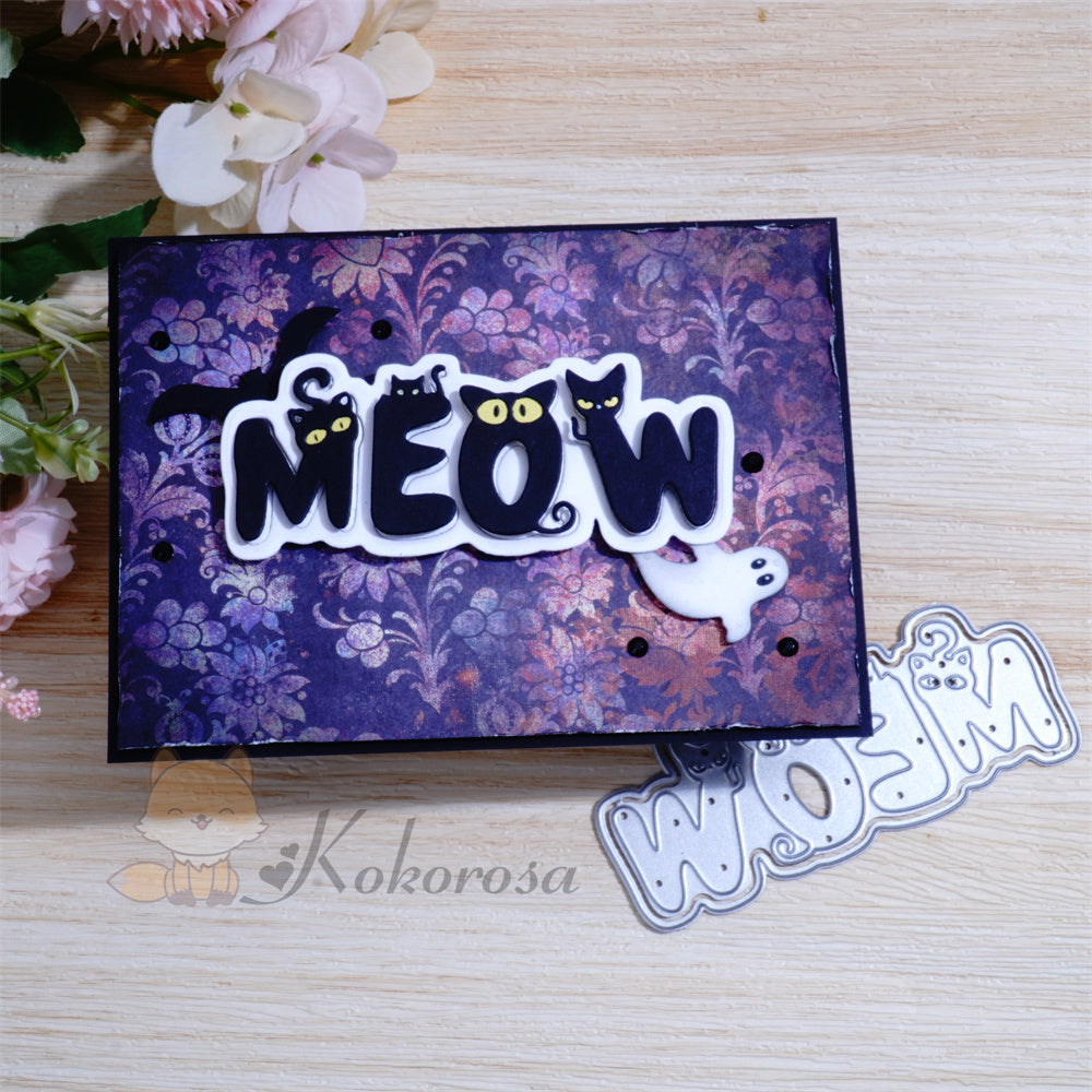 Kokorosa Metal Cutting Dies with MEOW Word