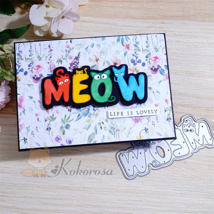 Kokorosa Metal Cutting Dies with MEOW Word