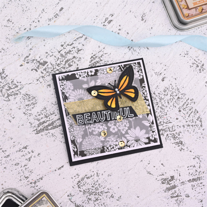 Kokorosa Metal Cutting Dies with Flowery Butterfly