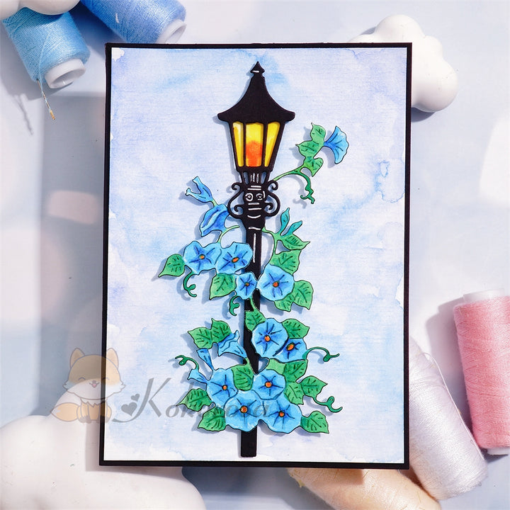 Kokorosa Metal Cutting Dies with Morning Glory and Street Lamp