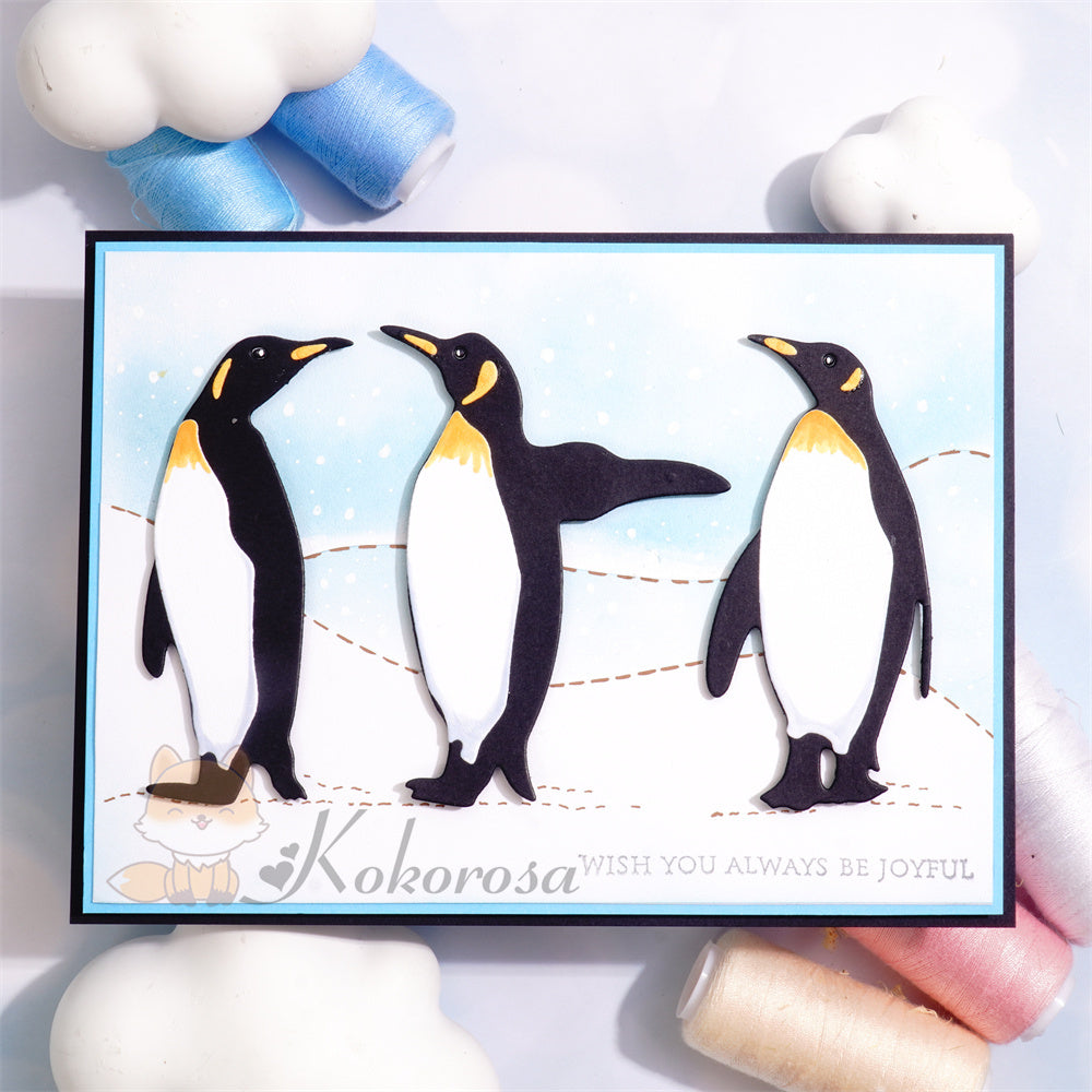 Kokorosa Metal Cutting Dies with 3 Penguins