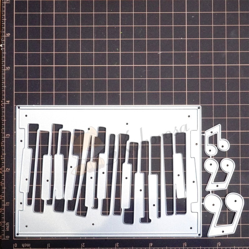 Kokorosa Metal Cutting Dies with Piano Keys & Notes Background Board