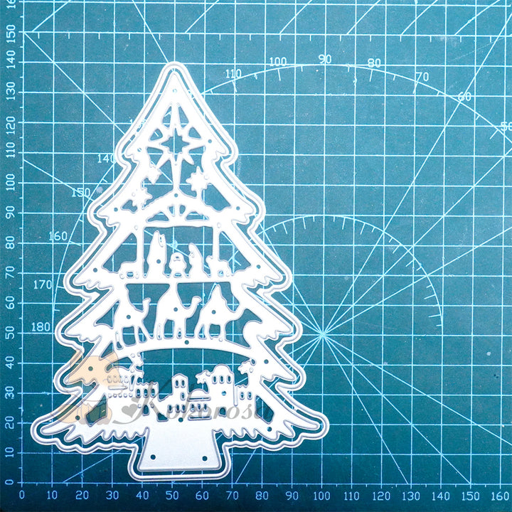 Kokorosa Metal Cutting Dies with Pray Christmas Tree