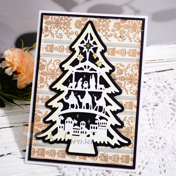 Kokorosa Metal Cutting Dies with Pray Christmas Tree