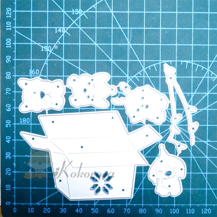 Kokorosa Metal Cutting Dies with Puppy in the Gift Box