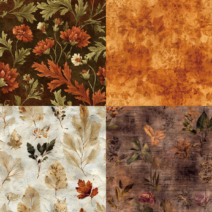 Kokorosa 24PCS 6" Foliage Scrapbook & Cardstock Paper