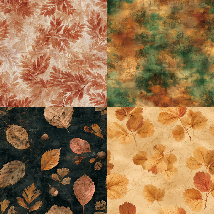 Kokorosa 24PCS 6" Foliage Scrapbook & Cardstock Paper