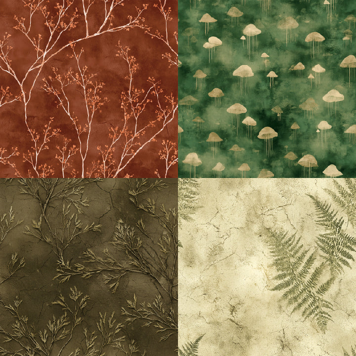 Kokorosa 24PCS 6" Foliage Scrapbook & Cardstock Paper