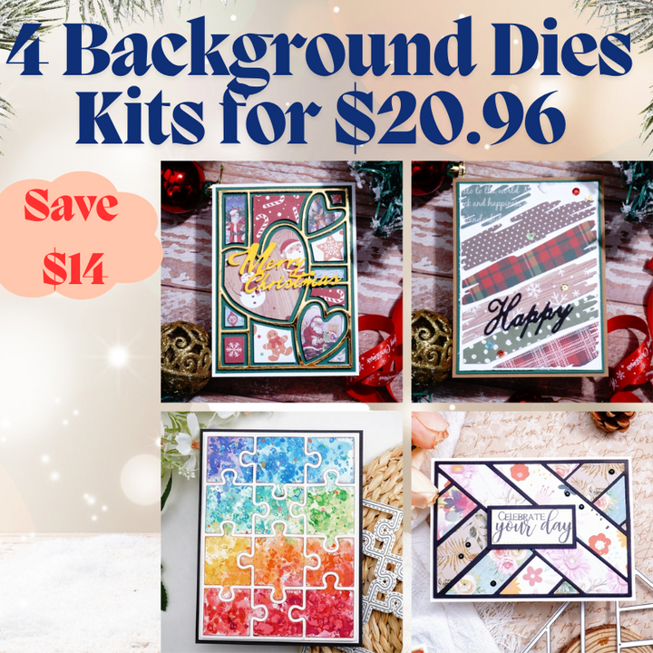 Kokorosa Background Border Dies Bundle with 4 Items