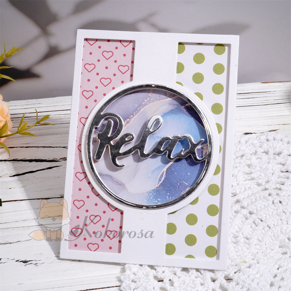 Kokorosa Metal Cutting Dies with Relax Word Background Board