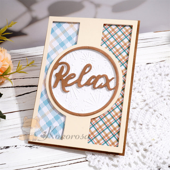 Kokorosa Metal Cutting Dies with Relax Word Background Board