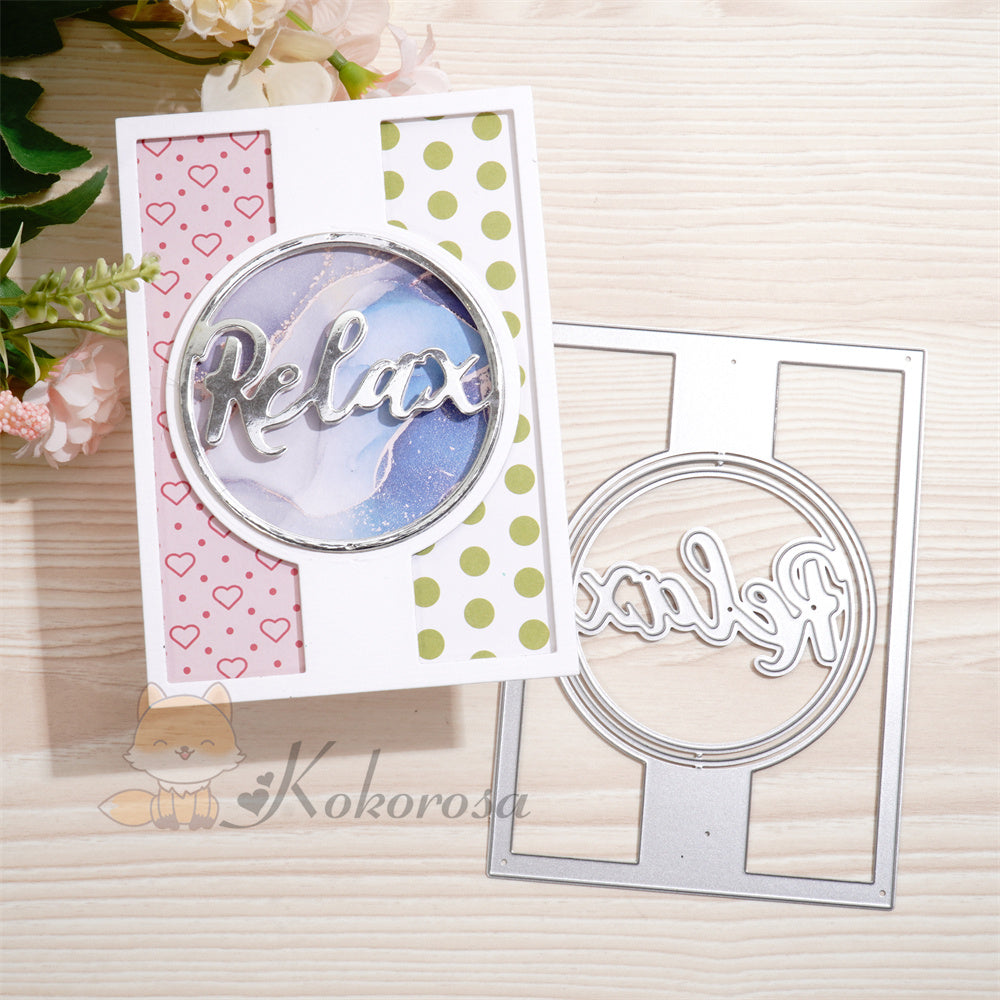 Kokorosa Metal Cutting Dies with Relax Word Background Board