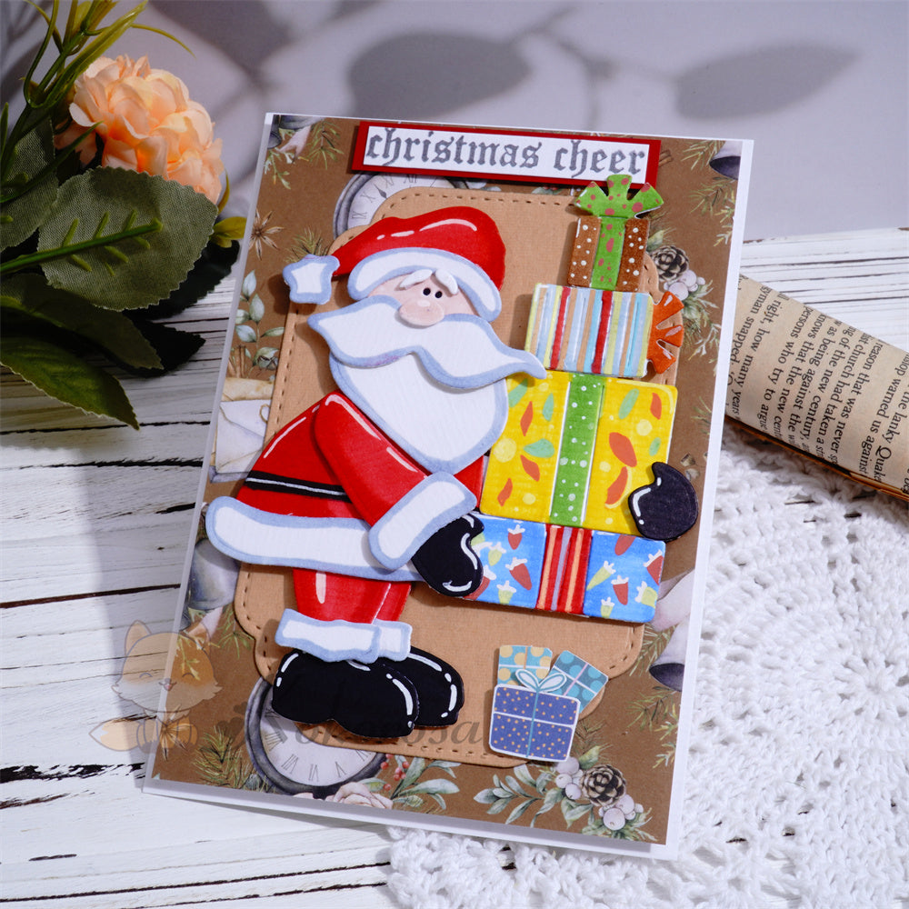 Kokorosa Metal Cutting Dies with Santas Carrying Gift Boxes