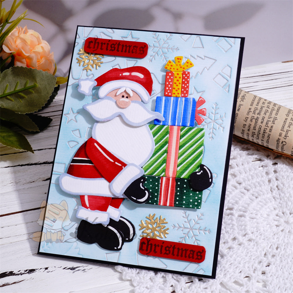 Kokorosa Metal Cutting Dies with Santas Carrying Gift Boxes