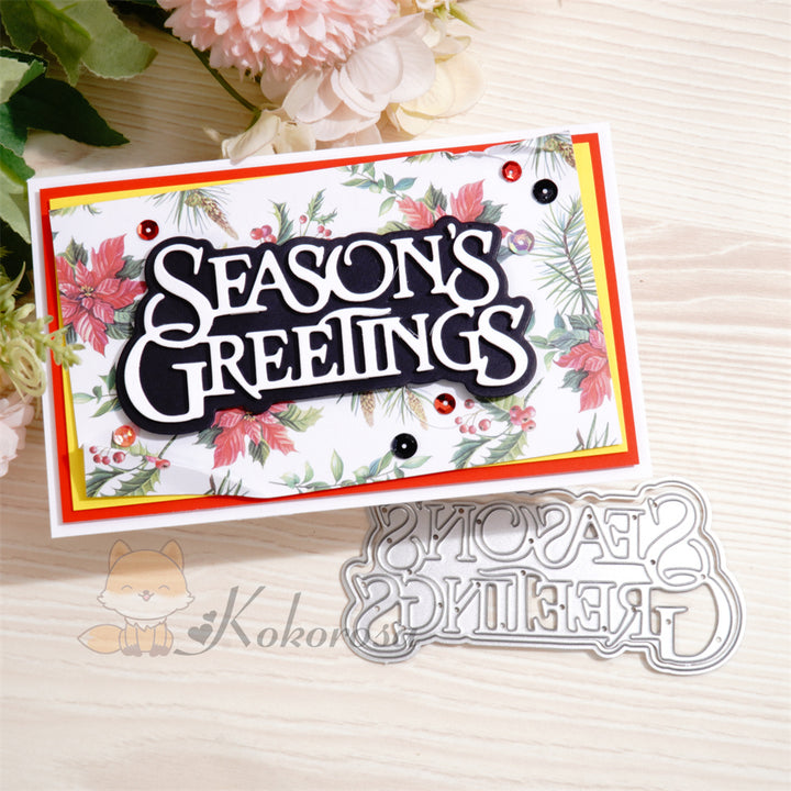 Kokorosa Metal Cutting Dies with Season's Greeting Word