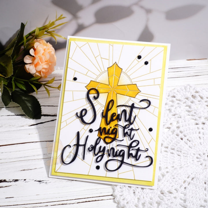 Kokorosa Metal Cutting Dies with 'Silent Night Holy Night' Word