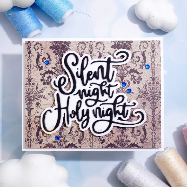 Kokorosa Metal Cutting Dies with 'Silent Night Holy Night' Word