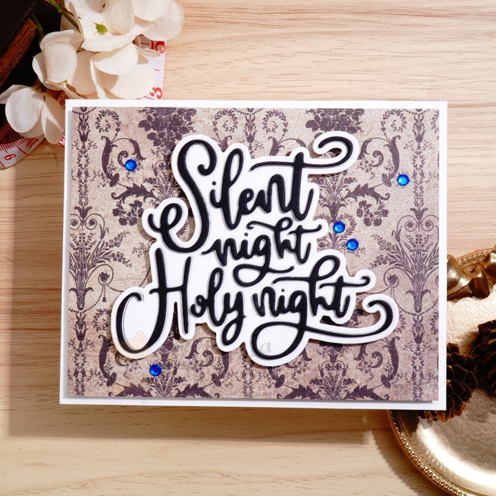 Kokorosa Metal Cutting Dies with 'Silent Night Holy Night' Word