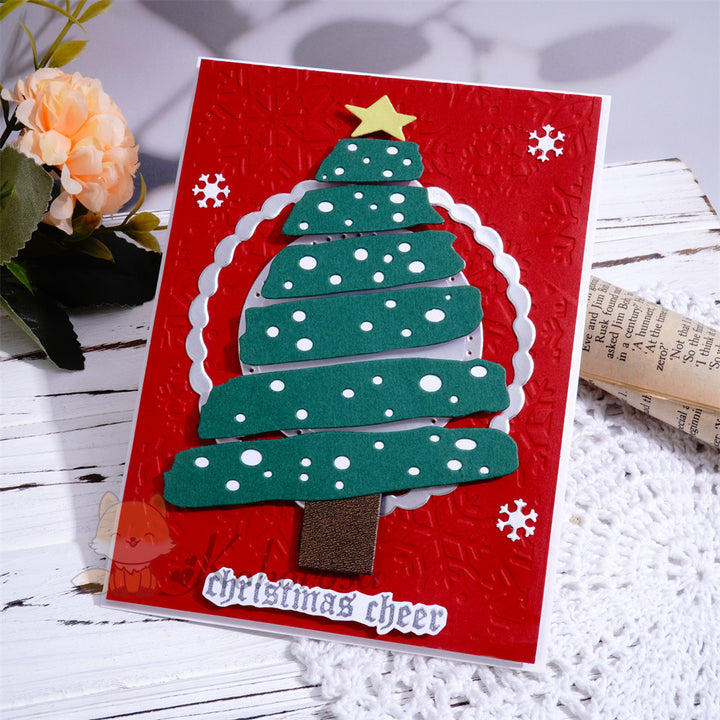 Kokorosa Metal Cutting Dies with Simple Line Christmas Tree