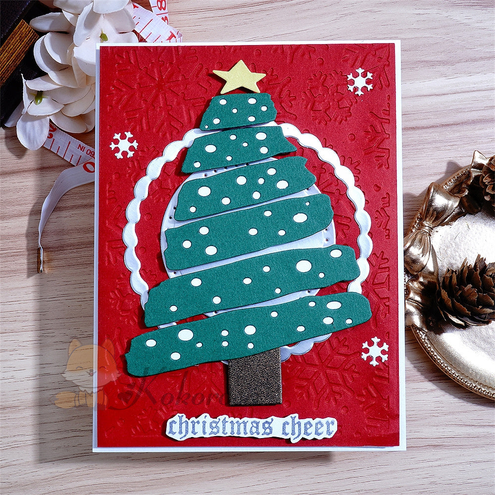 Kokorosa Metal Cutting Dies with Simple Line Christmas Tree