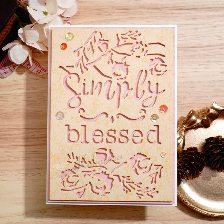 Kokorosa Metal Cutting Dies with Simply Blessed Background Board