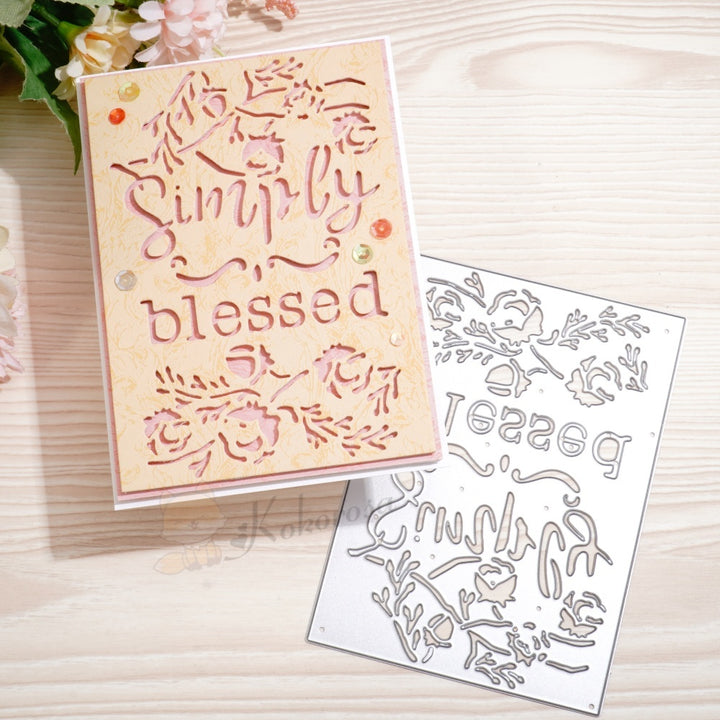 Kokorosa Metal Cutting Dies with Simply Blessed Background Board