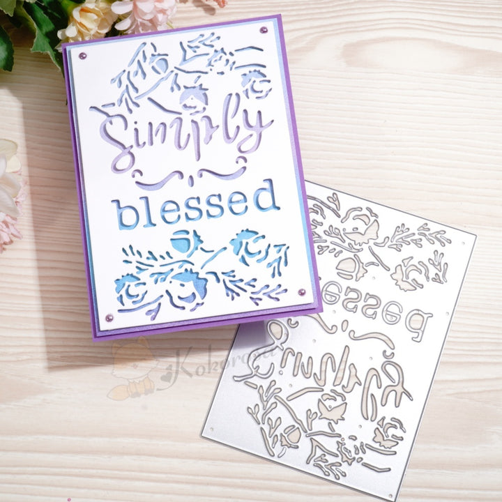 Kokorosa Metal Cutting Dies with Simply Blessed Background Board