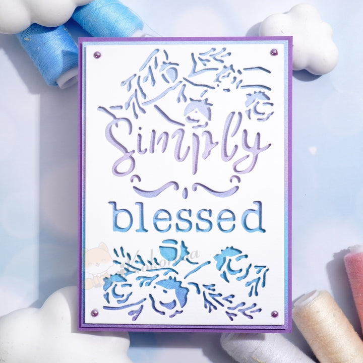 Kokorosa Metal Cutting Dies with Simply Blessed Background Board