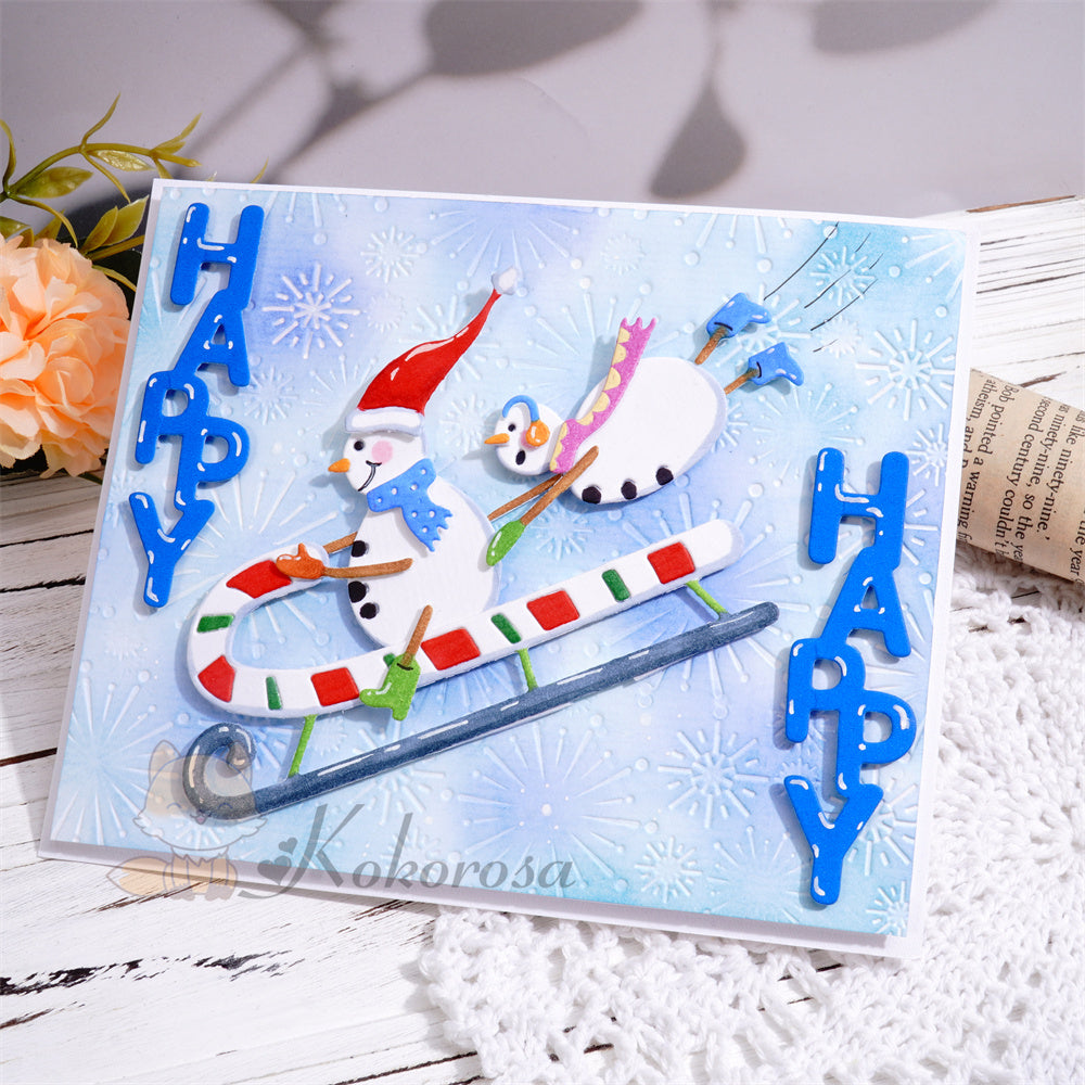 Kokorosa Metal Cutting Dies with Sled and Snowman