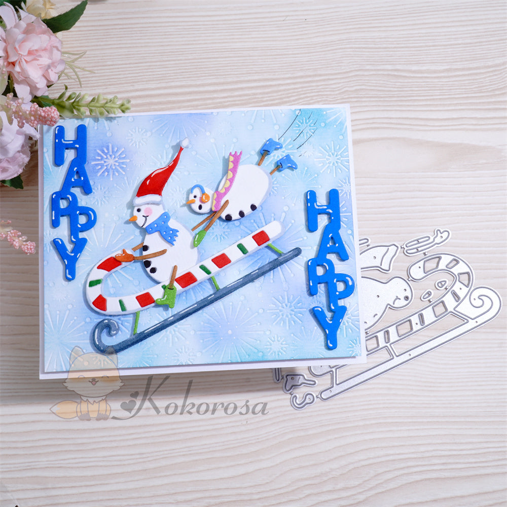 Kokorosa Metal Cutting Dies with Sled and Snowman