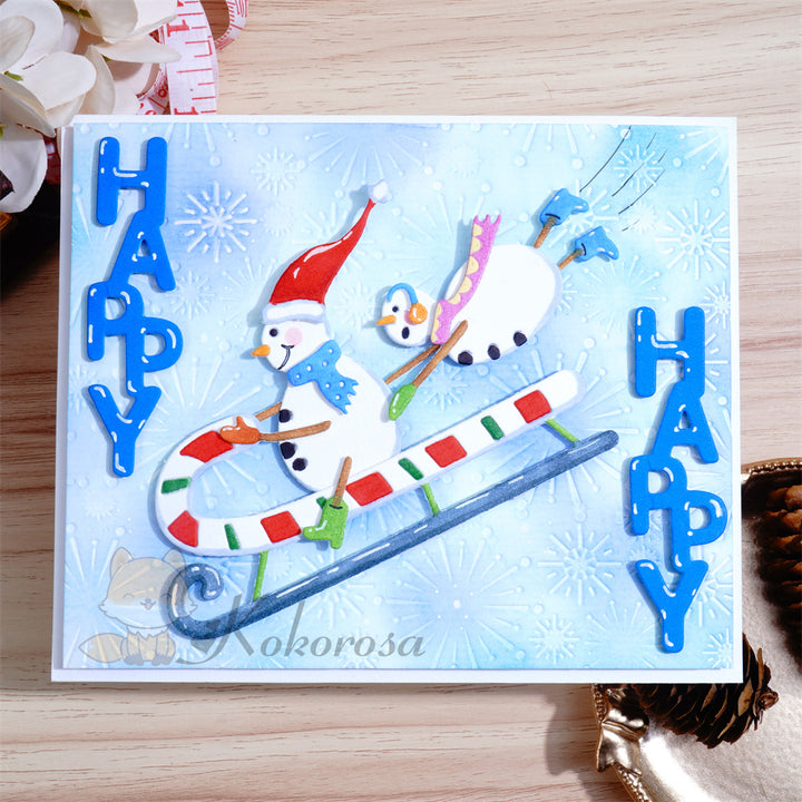 Kokorosa Metal Cutting Dies with Sled and Snowman