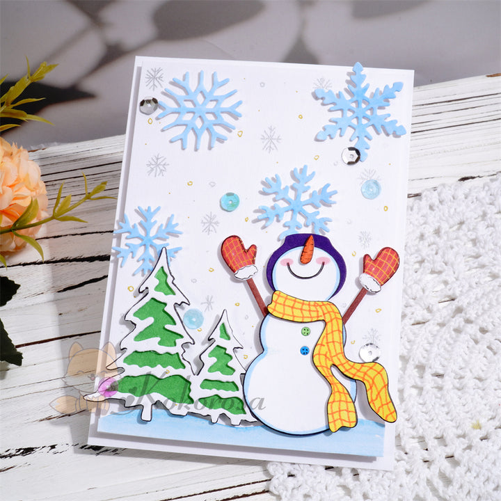 Kokorosa Metal Cutting Dies with Snowman Snowflake and Trees