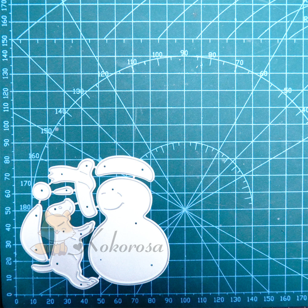 Kokorosa Metal Cutting Dies with Snowman and Dog