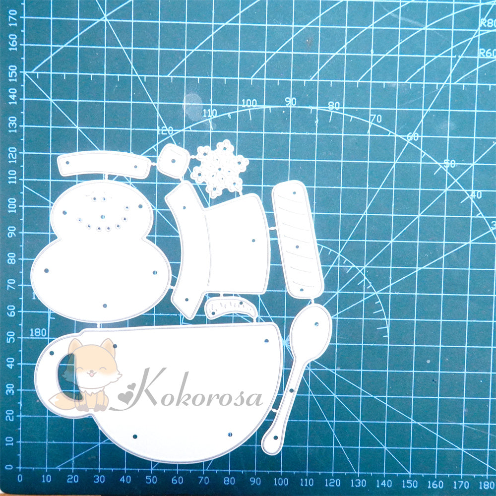 Kokorosa Metal Cutting Dies with Snowman in the Cup