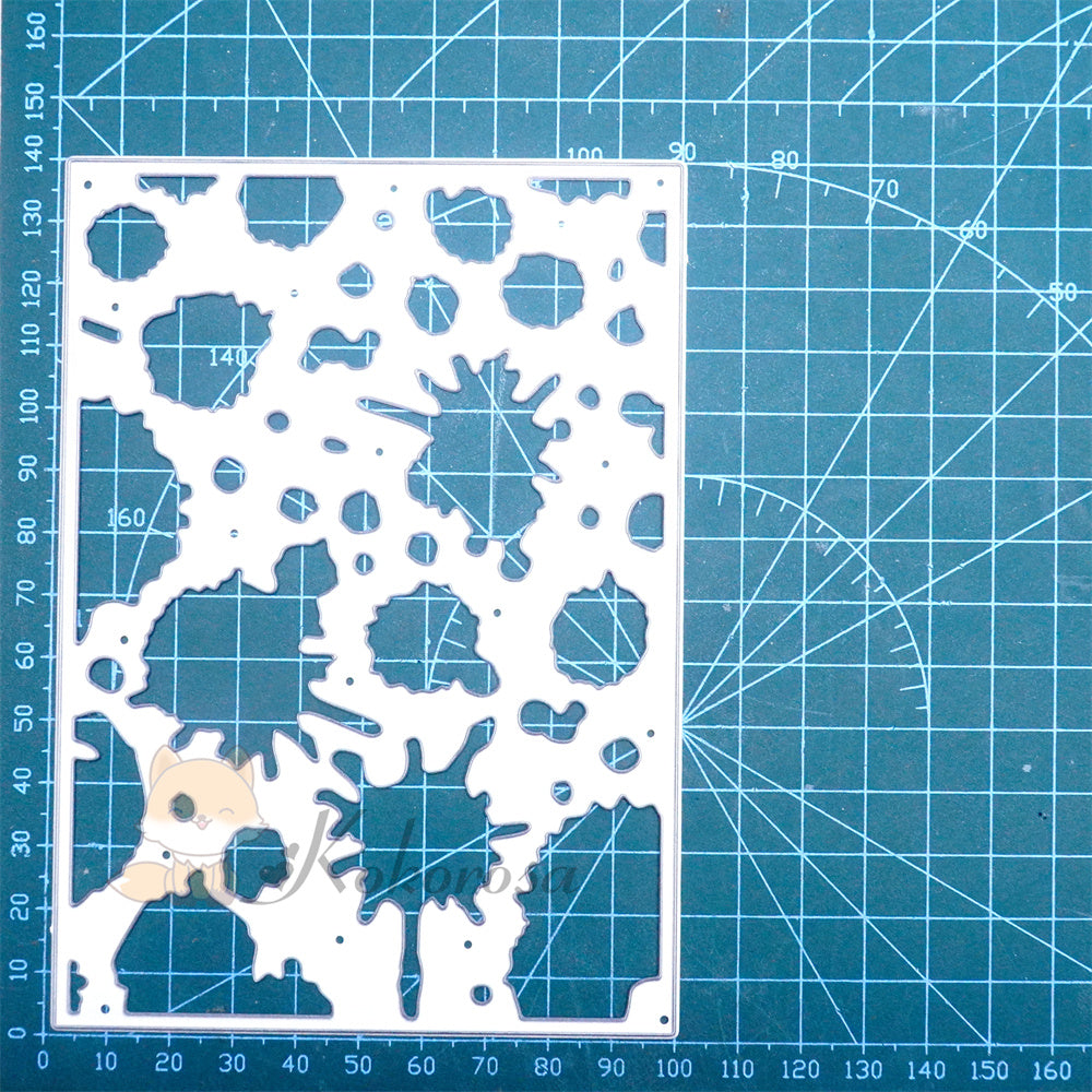 Kokorosa Metal Cutting Dies with Splash of Paint Background Board