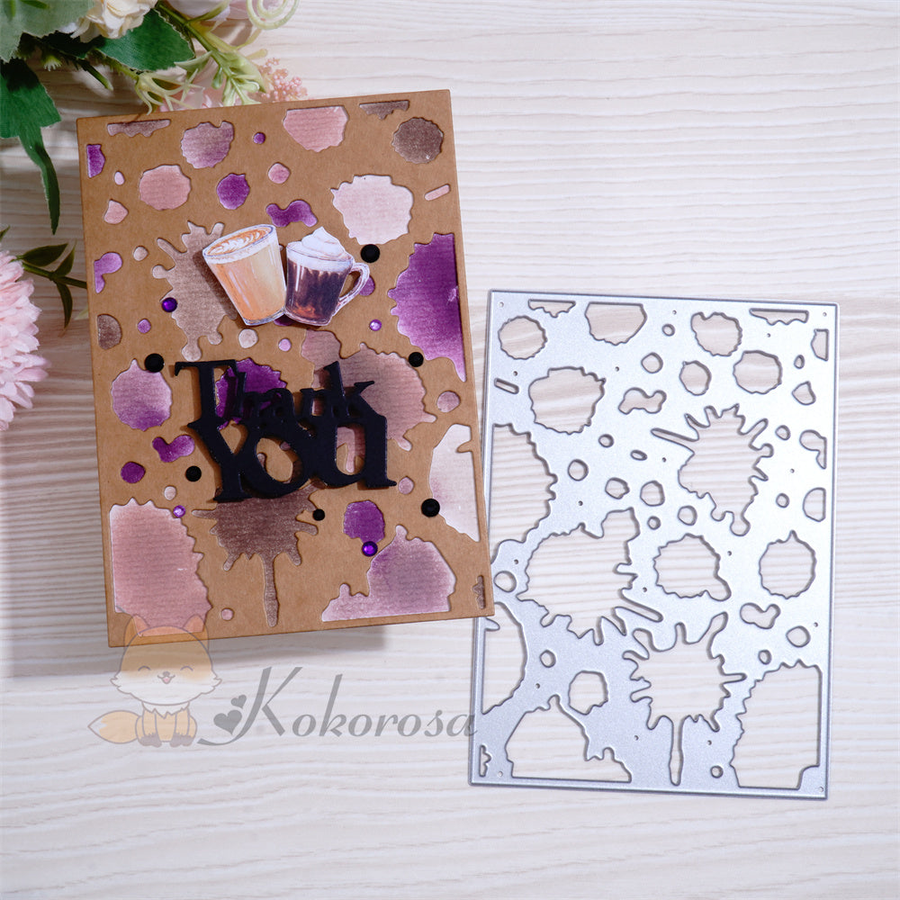 Kokorosa Metal Cutting Dies with Splash of Paint Background Board