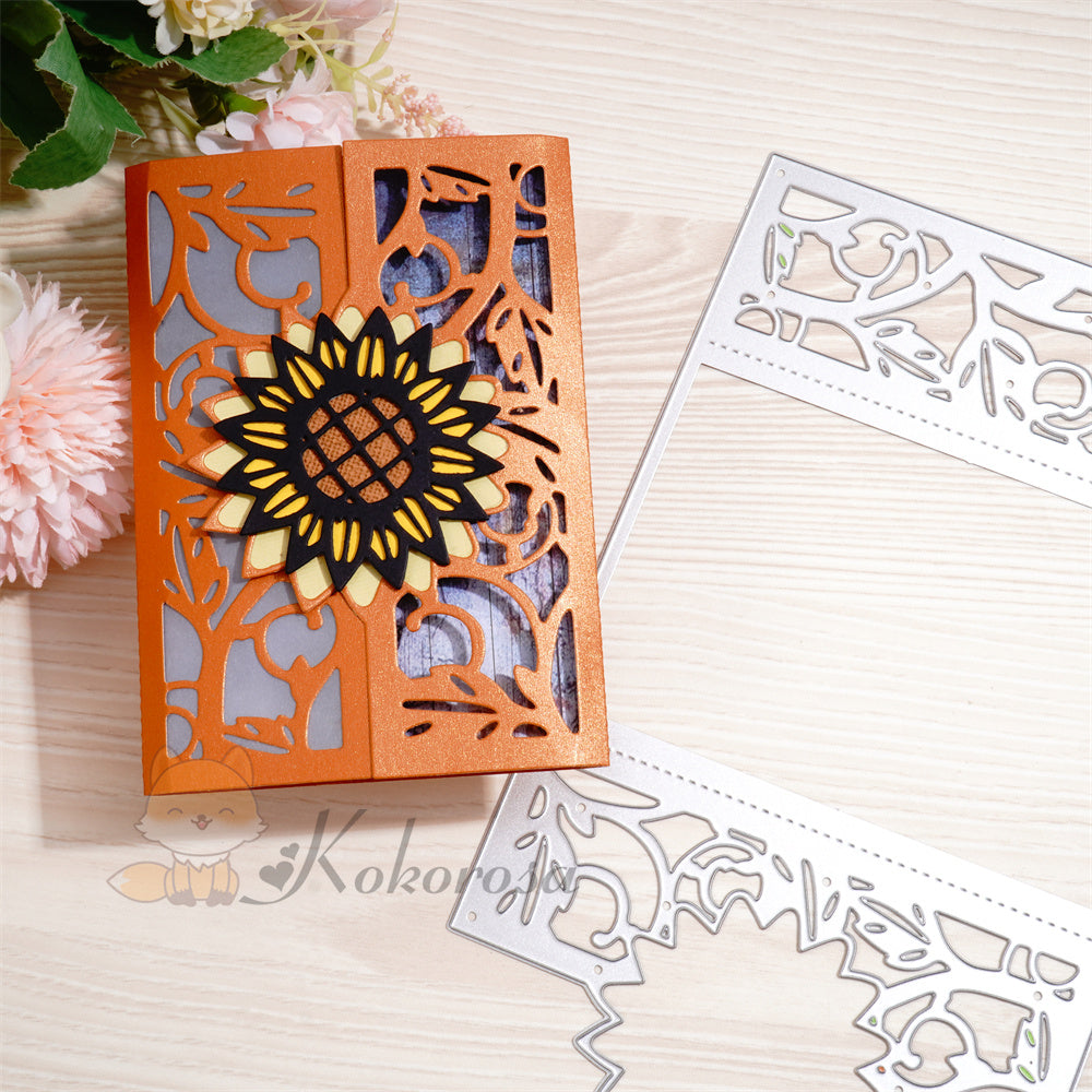 Kokorosa Metal Cutting Dies with Sunflower Foldable Card