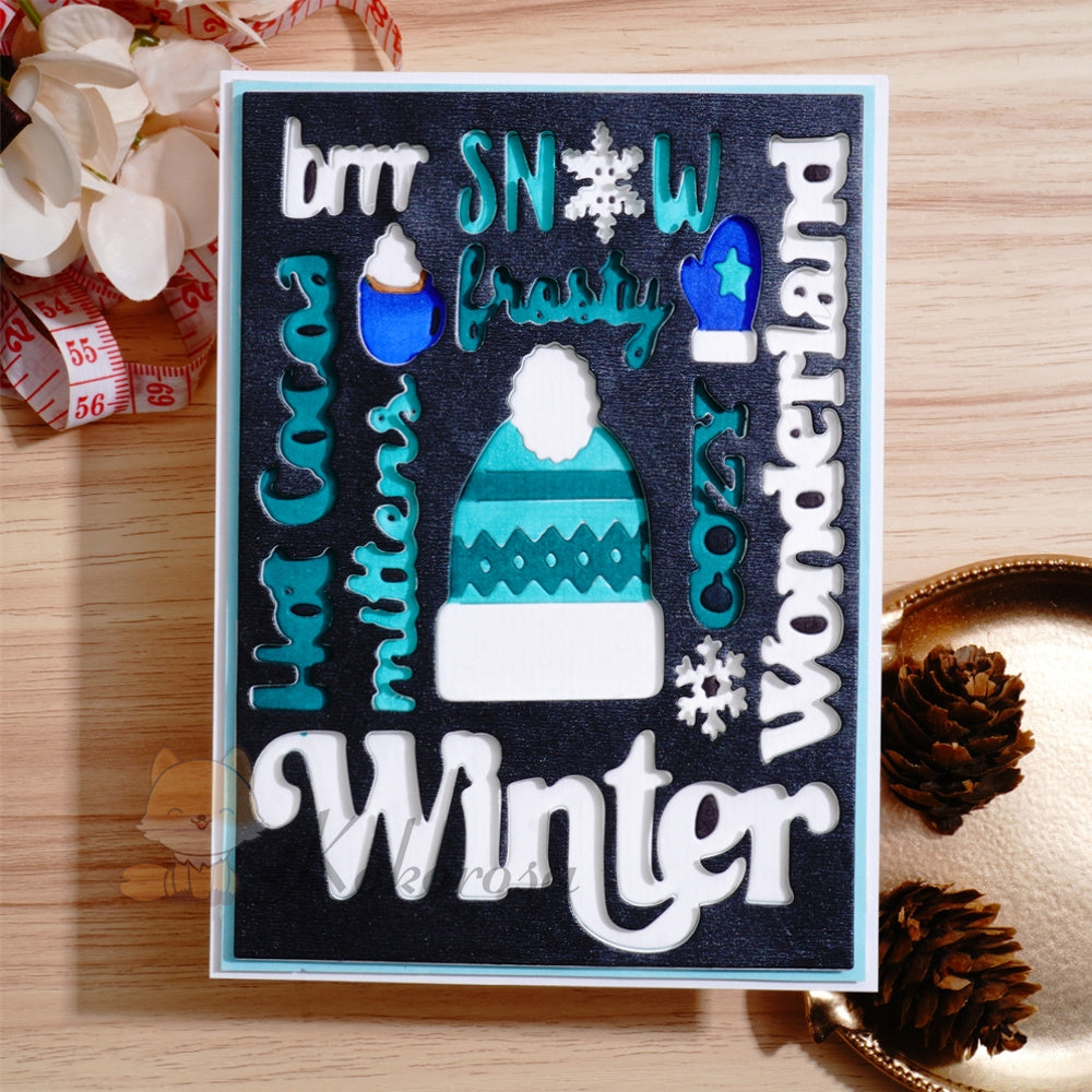 Kokorosa Metal Cutting Dies with Winter Elements Background Board