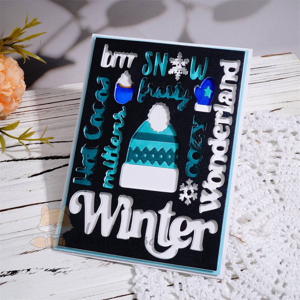 Kokorosa Metal Cutting Dies with Winter Elements Background Board