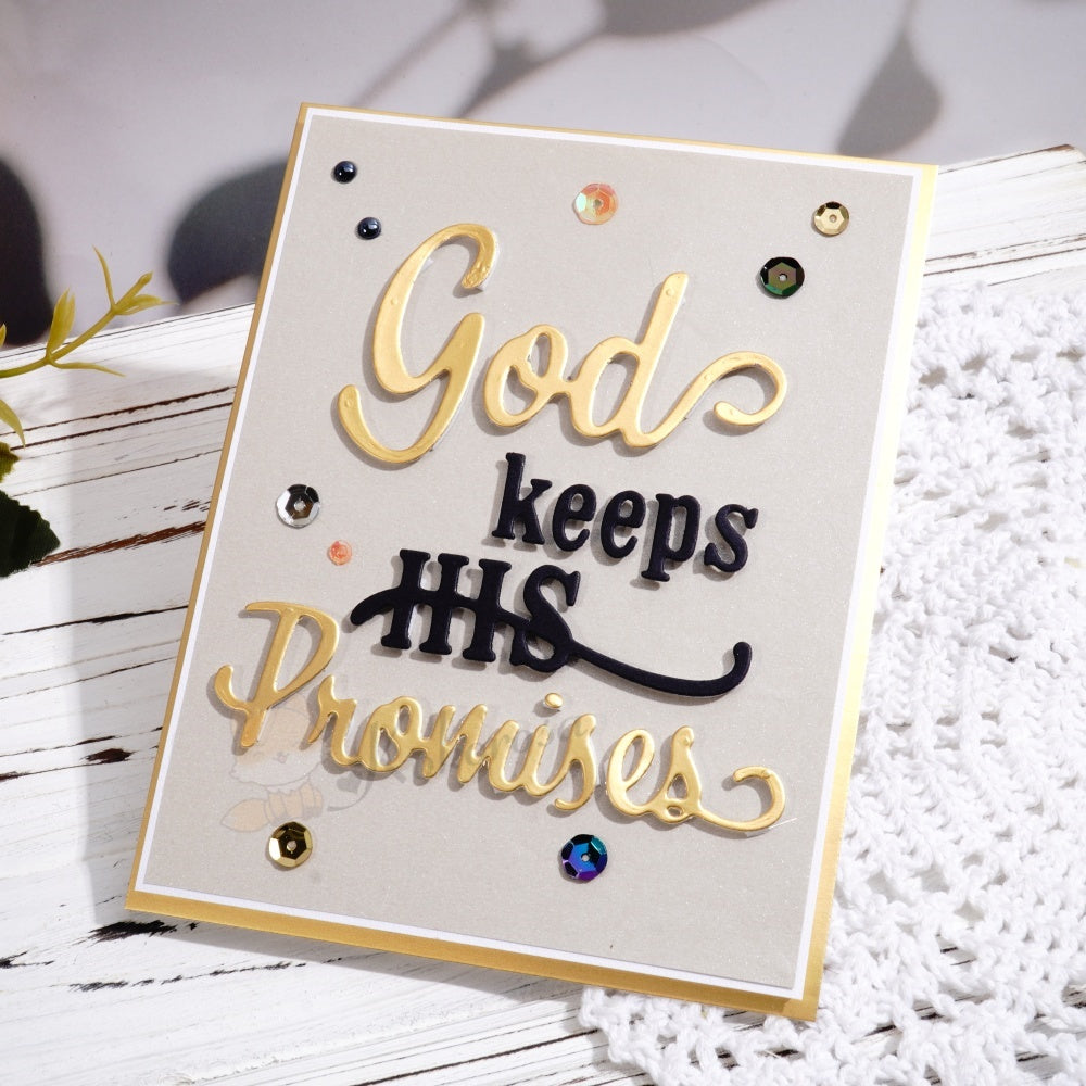 Kokorosa Metal Cutting Dies with 'god keeps HIS Promises' Word