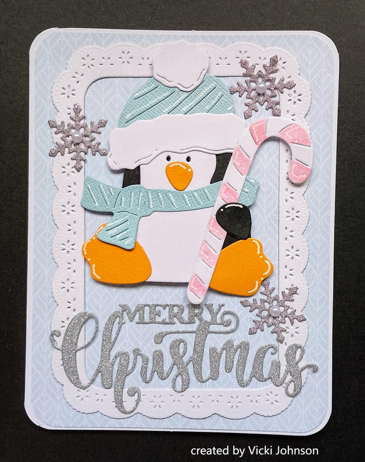 Kokorosa Metal Cutting Dies with Christmas Penguin