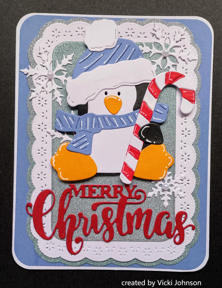 Kokorosa Metal Cutting Dies with Christmas Penguin