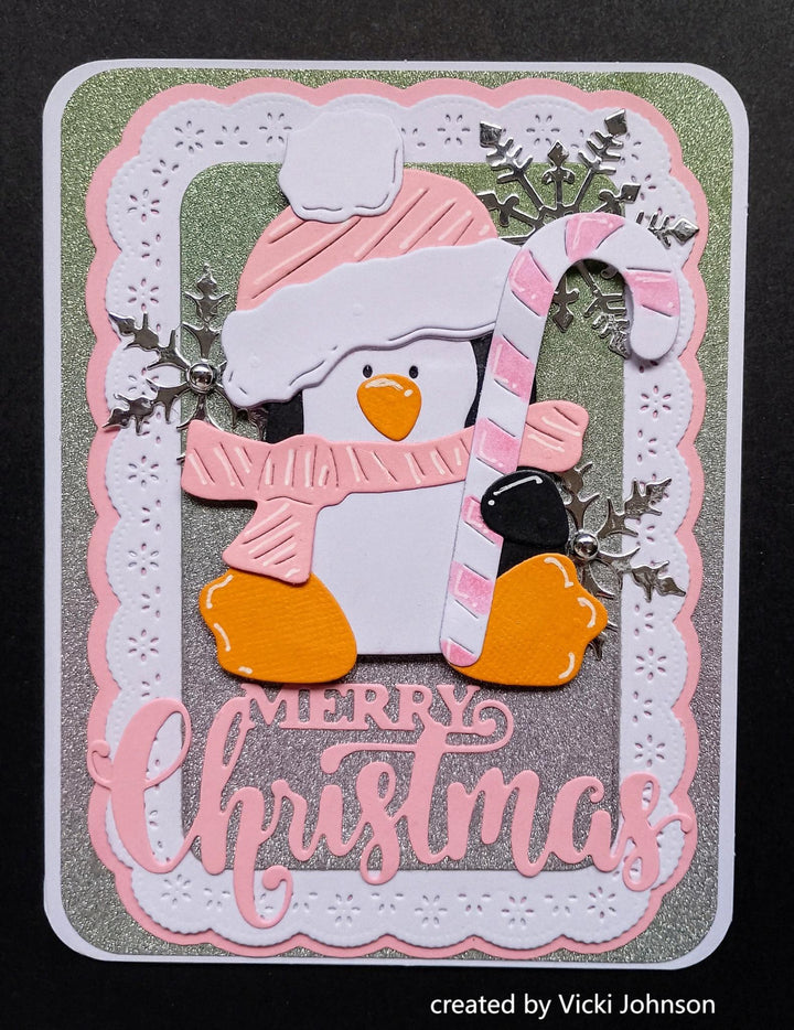 Kokorosa Metal Cutting Dies with Christmas Penguin