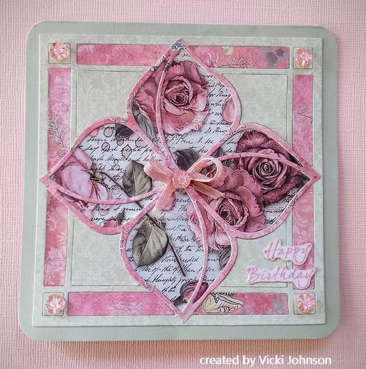 Kokorosa Metal Cutting Dies with Petal-shaped Background Board