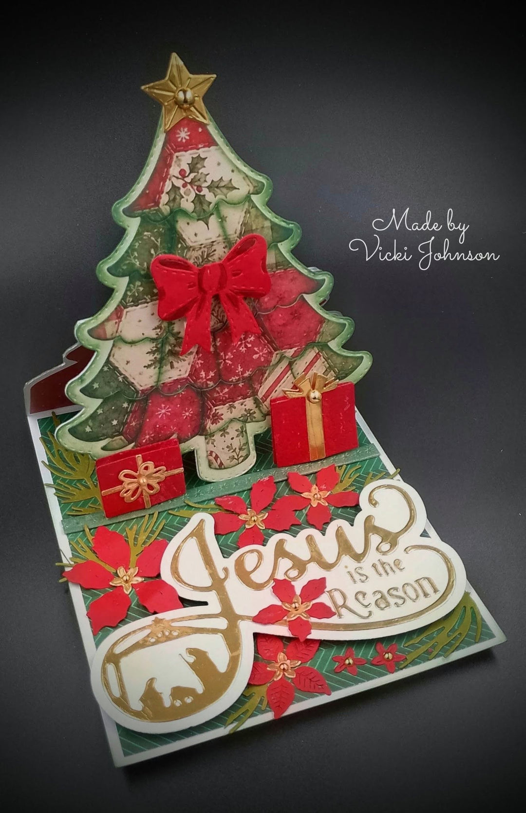 Kokorosa Metal Cutting Dies with Bow Christmas Tree