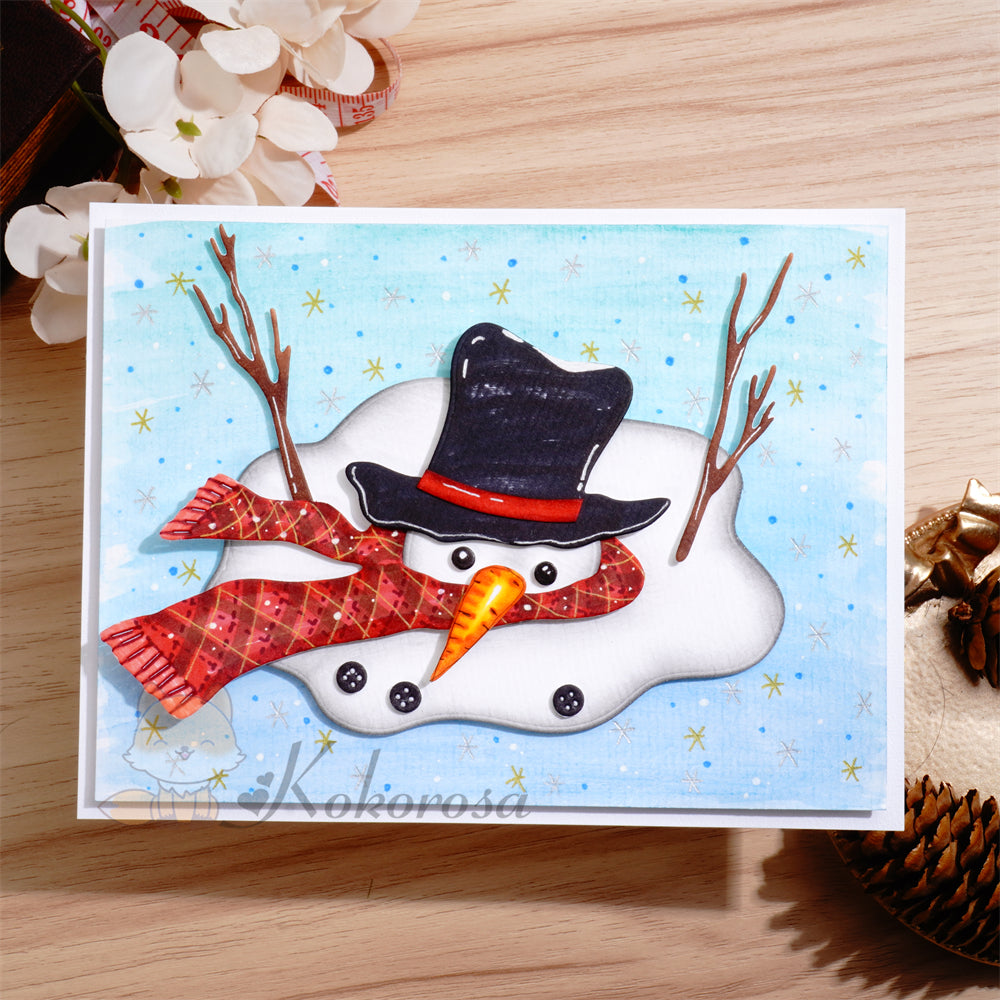 Kokorosa Metal Cutting Dies with Melting Snowman